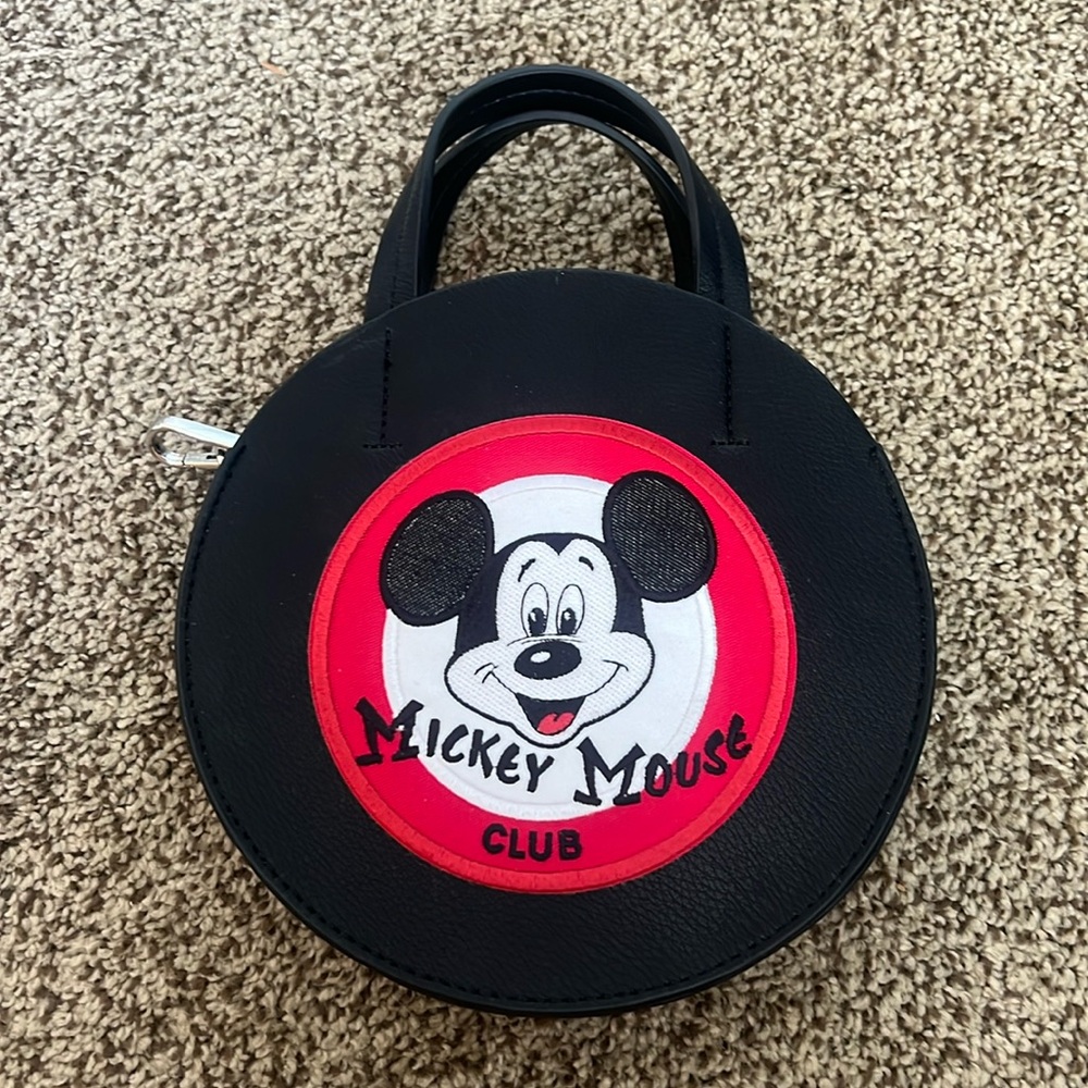H&M DIY Circle Purse With Mickey Mouse Club Patch